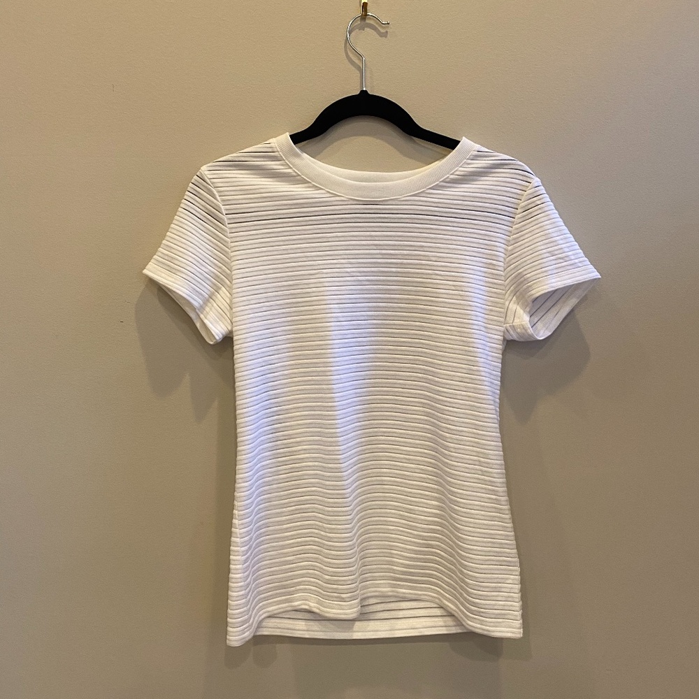 Halogen White Striped Top